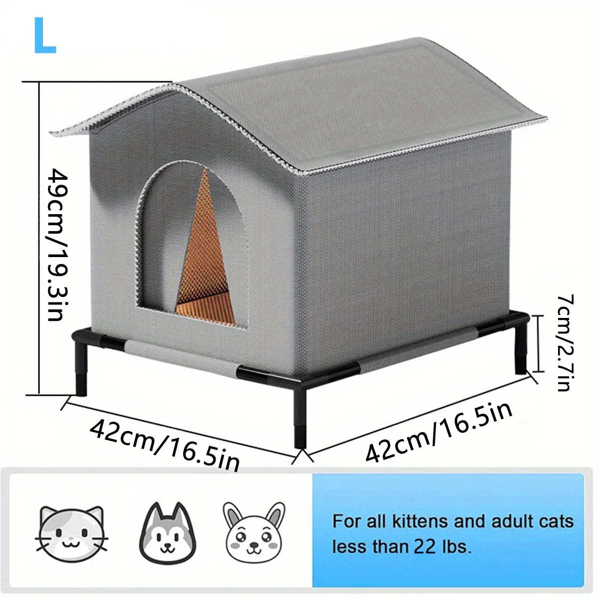 PawHaven Portable Cat Retreat – Weatherproof Foldable Shelter with Cooling Mat