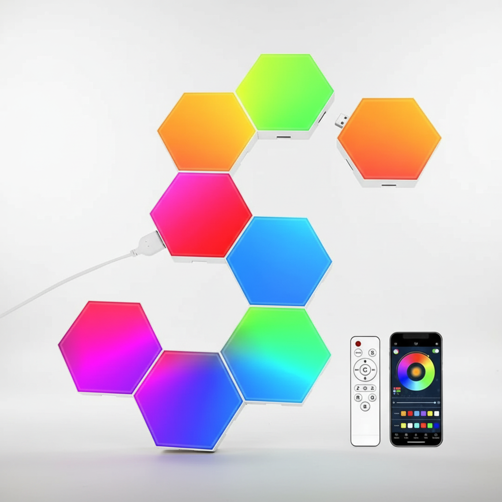 Hexagonal LED Wall Panels - Light Up Your Space