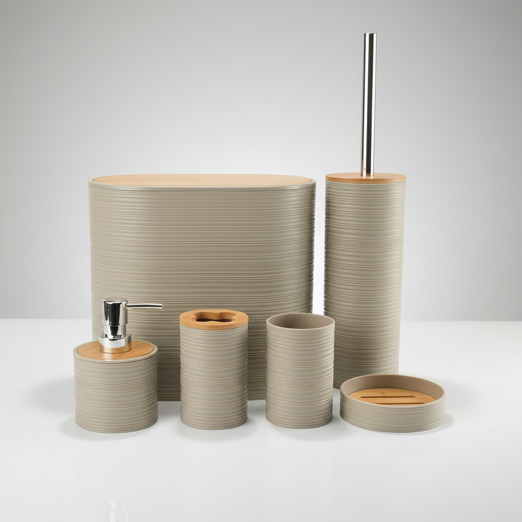 Bathroom Accessories Set with Six Essential Pieces