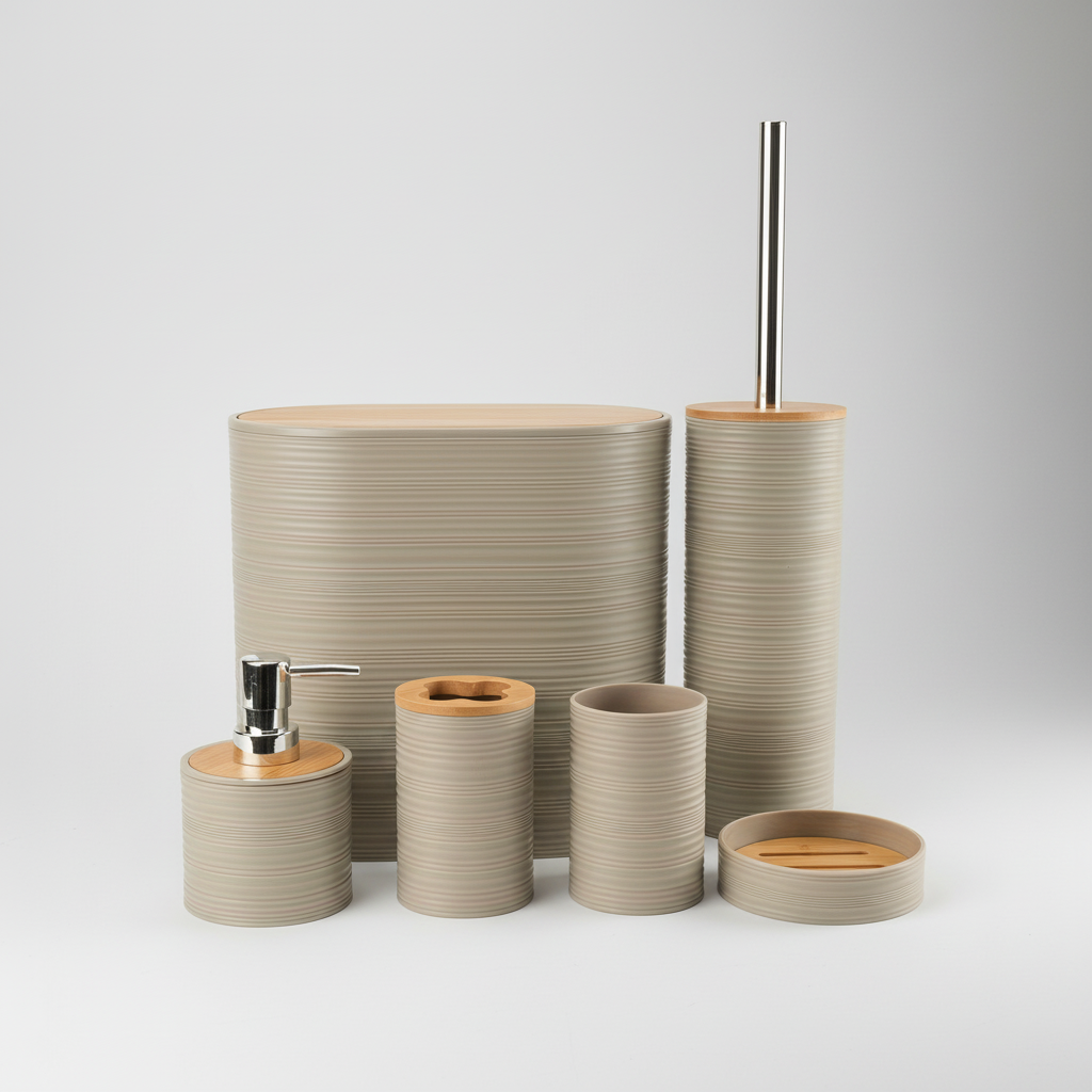 Bathroom Accessories Set with Six Essential Pieces