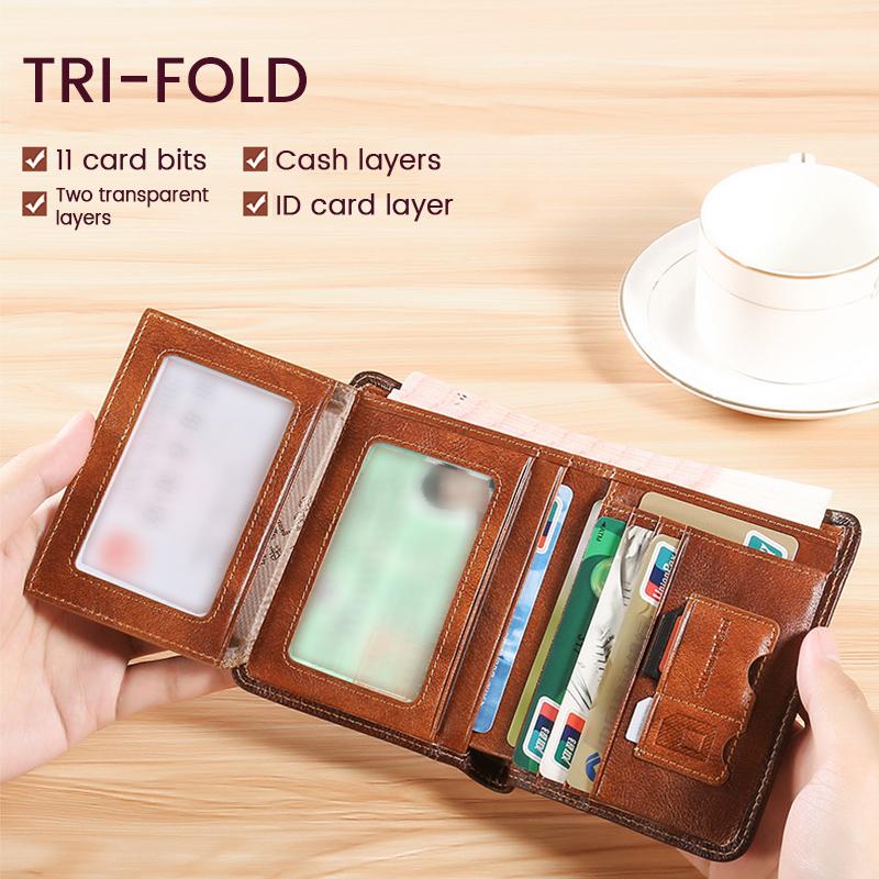 SleekGuard Wallet | Slim Bi-Fold with RFID Protection and Smart Storage