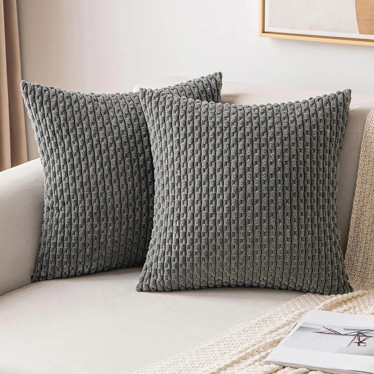 Bohemian Style Corduroy Pillow Covers