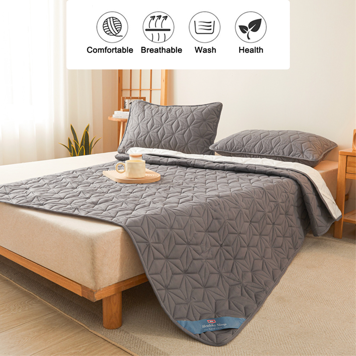 AquaGuard – Waterproof Quilted Mattress Protector for Comfort