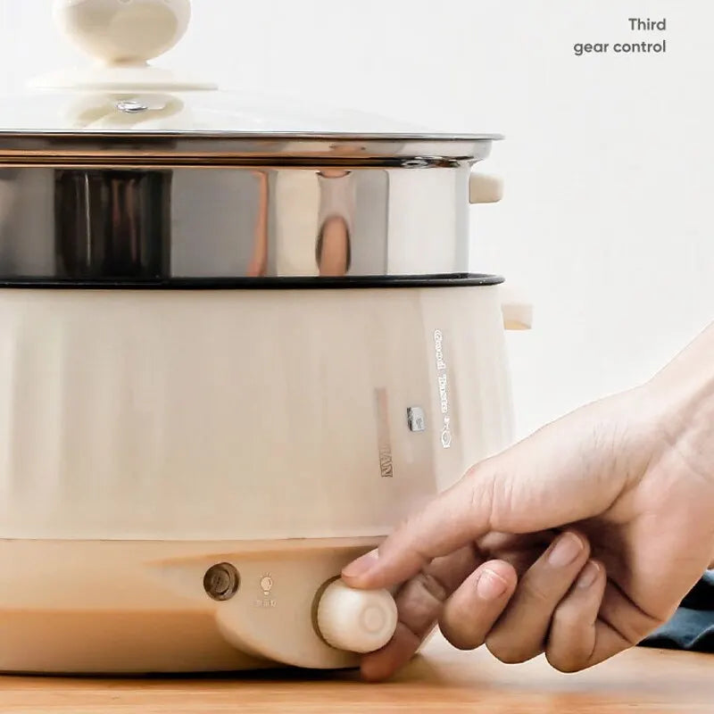 SwiftCook Compact Electric Steamer & Hot Pot for Quick Meals