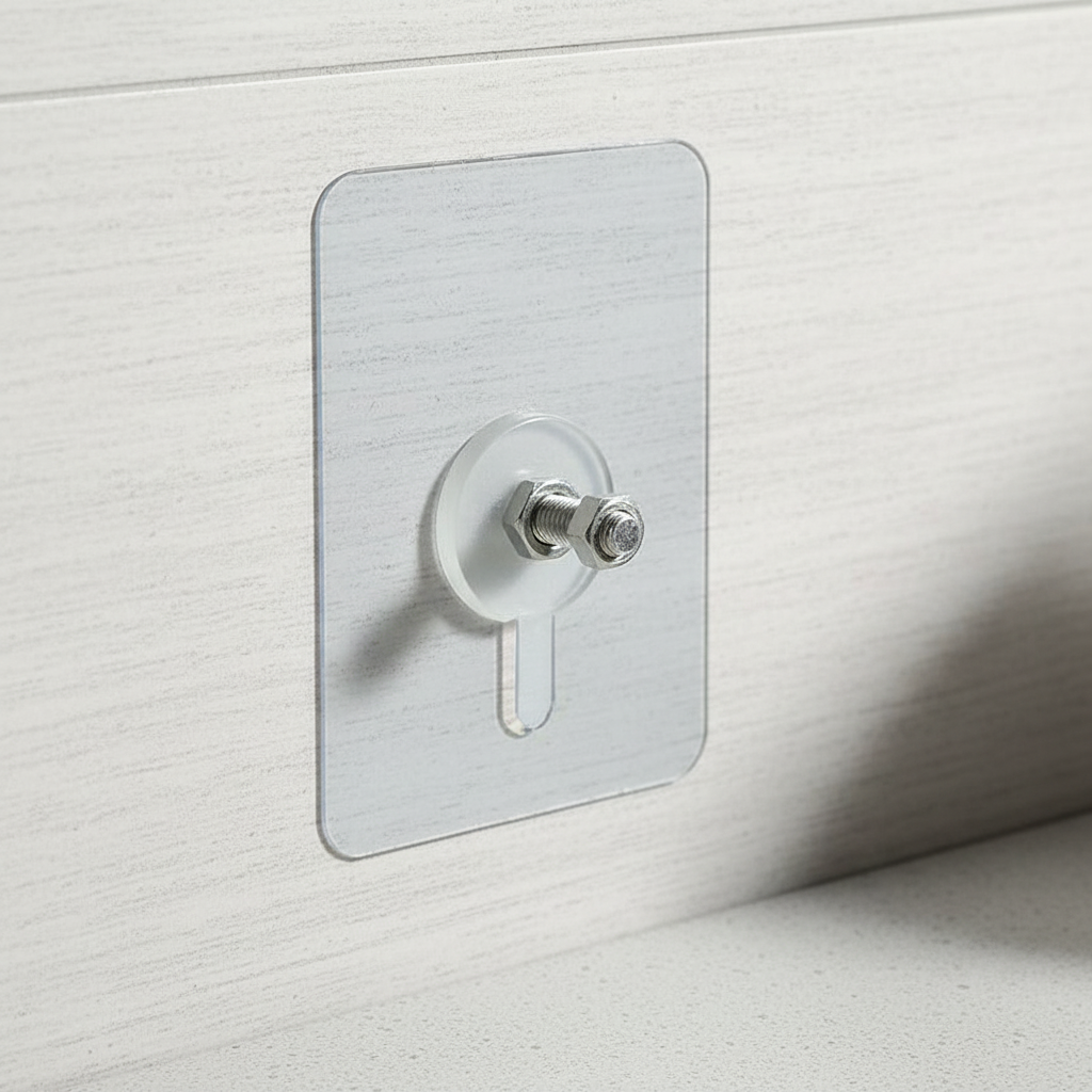 Adhesive Bathroom Hook Set – Corner Mount