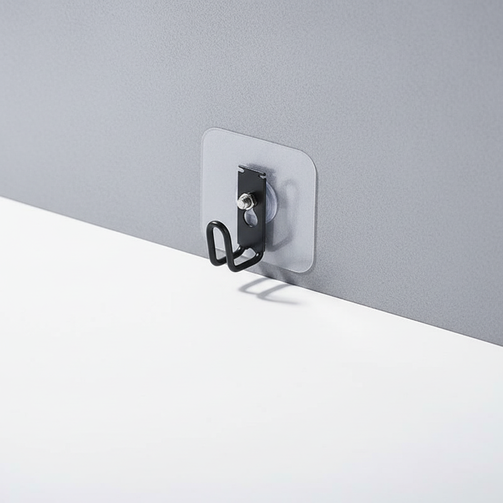 Adhesive Bathroom Hook Set – Corner Mount