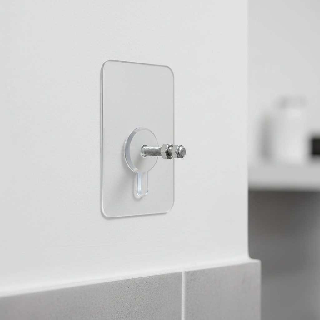 PVC Self-Adhesive Wall Hooks - Easy to Install Hook Strips