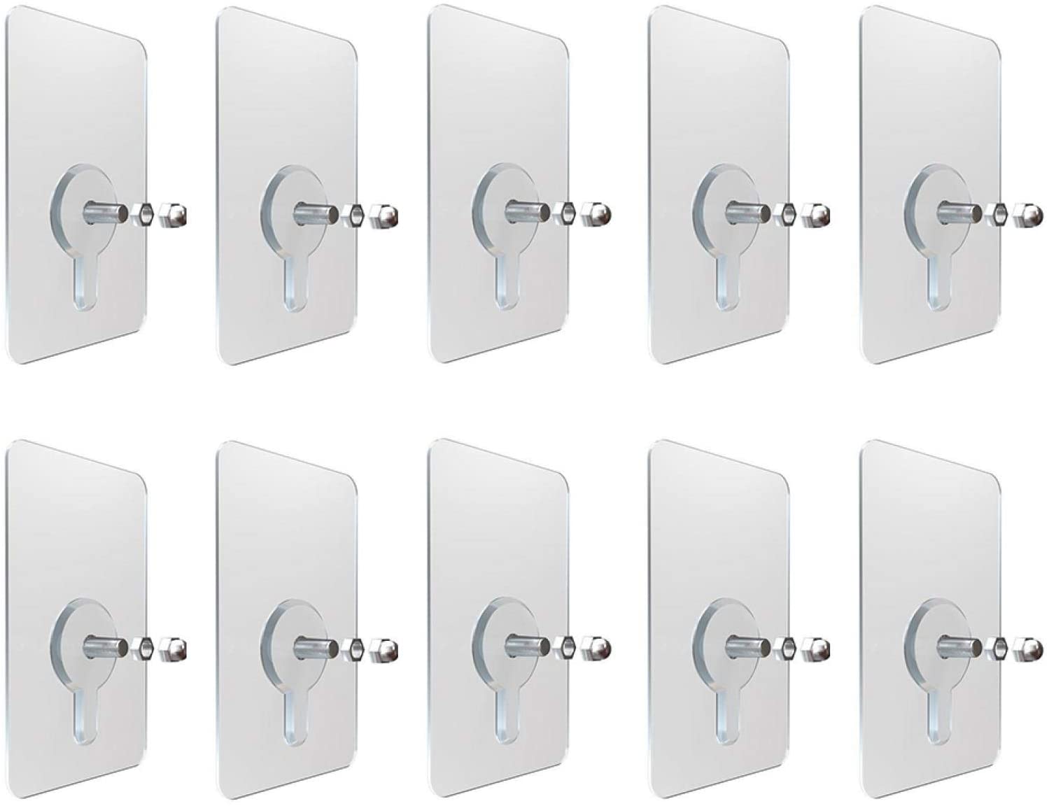 PVC Self-Adhesive Wall Hooks - Easy to Install Hook Strips