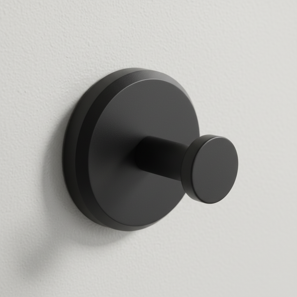 Plastic Suction Hook with Self-Adhesive Backing