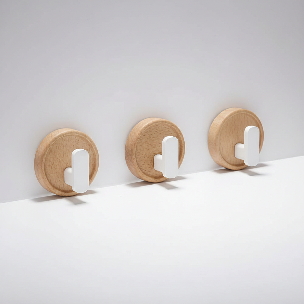 Wall Hook Set with Self-Adhesive Backing