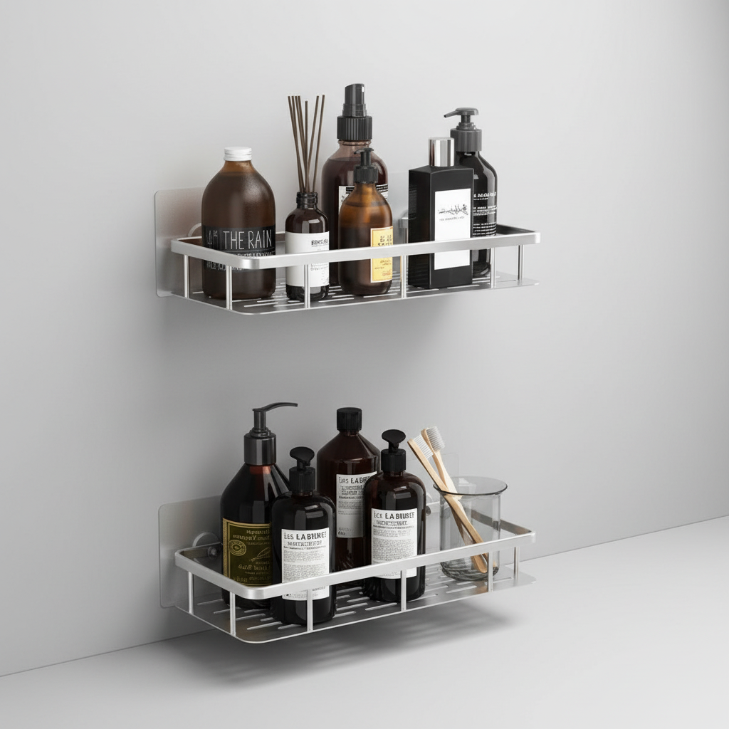 Adhesive Bathroom Storage Shelf