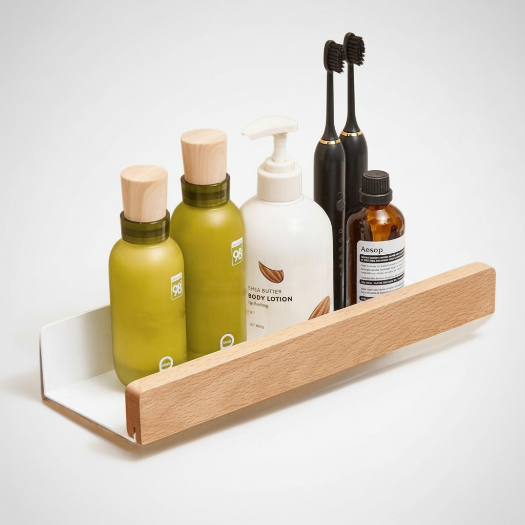 AquaWood Self-Stick Floating Shelf for Walls