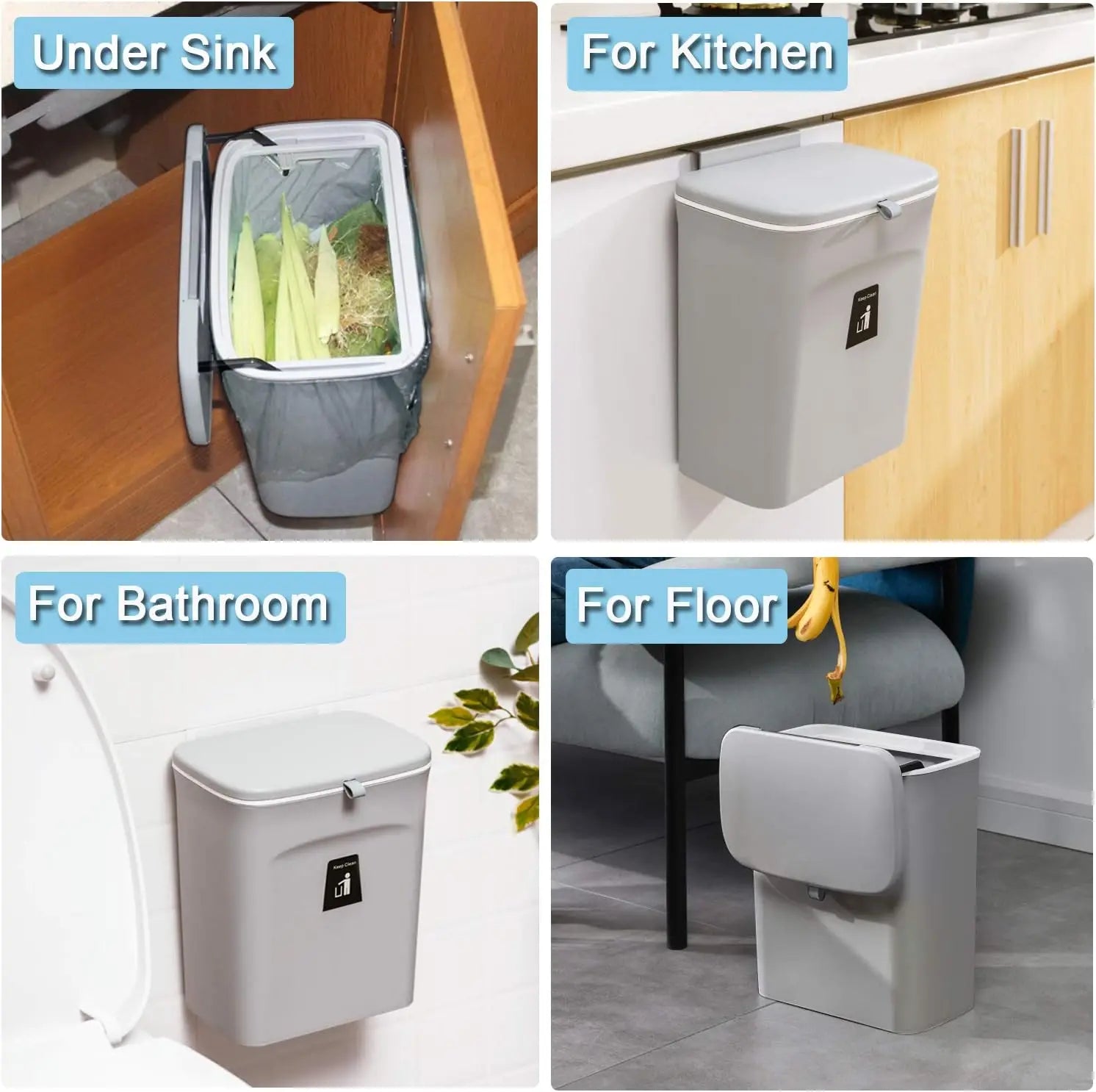 EcoSmart 2.4 Gallon Kitchen Compost Container with Lid