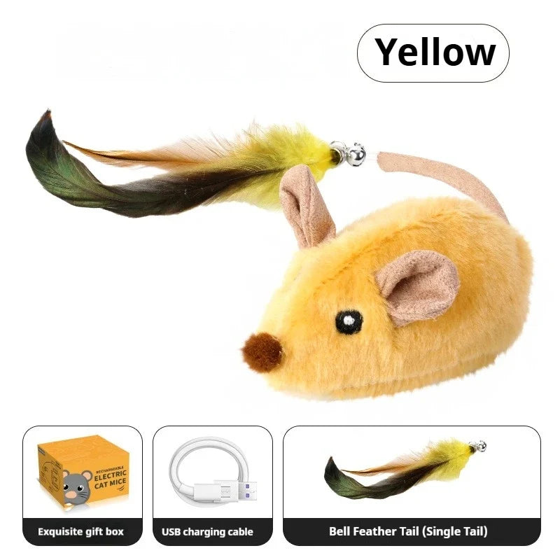 PouncePro Interactive Plush Mouse Toy for Cats & Kittens