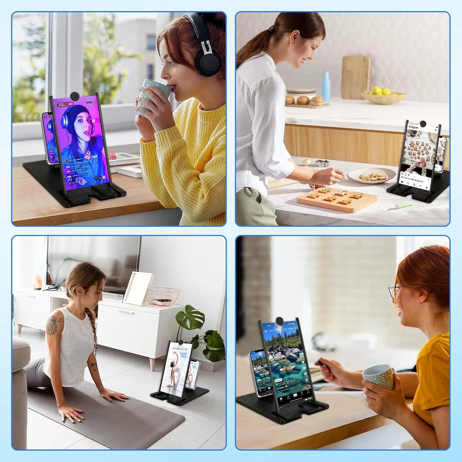 SmartView 3D Mobile Screen Amplifier – 12"/14" Foldable Stand with Bluetooth Control