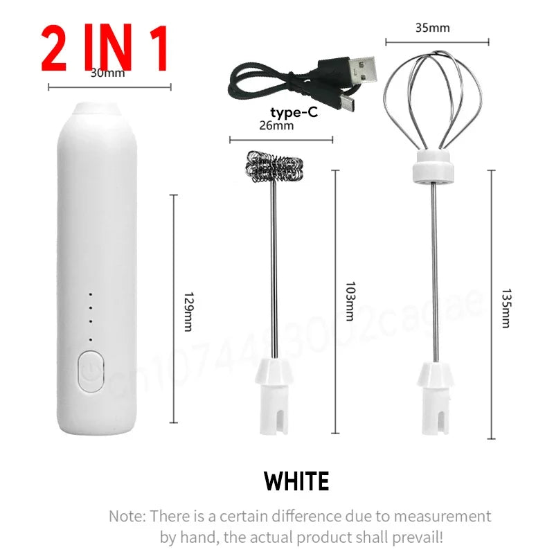 BrewMaster Electric Milk Whisker | USB Rechargeable Frother for Beverages