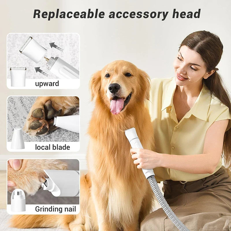 FurEase 6-in-1 Pet Grooming Vacuum System – 12kPa Pet Hair Remover