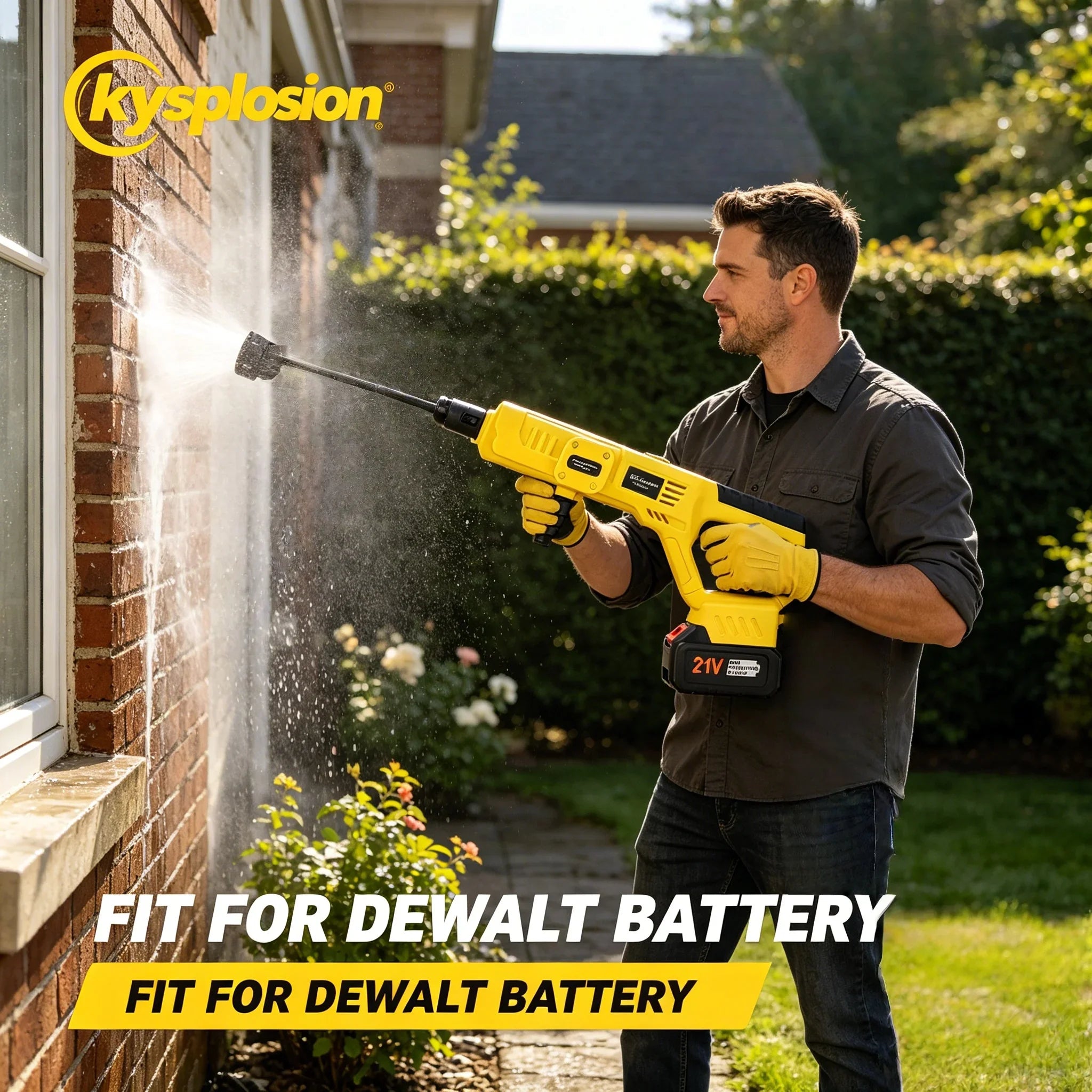 AquaJet Cordless Pressure Cleaner – Versatile Battery-Powered Wash Gun