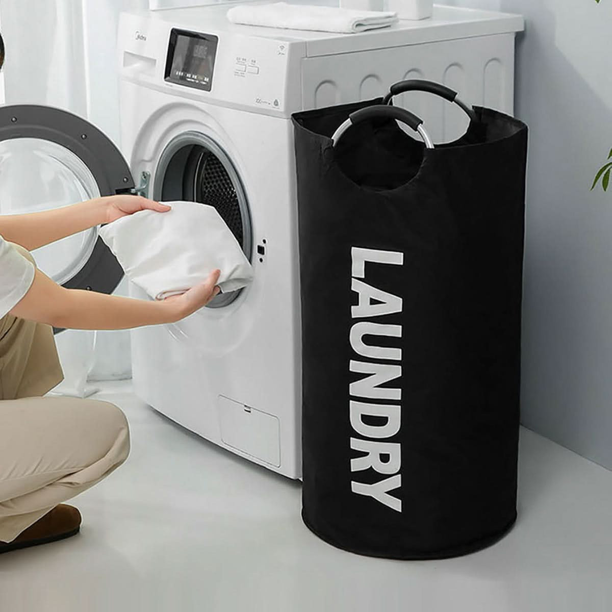 AquaGuard – Stylish Waterproof Laundry Basket with Easy Carry Handles