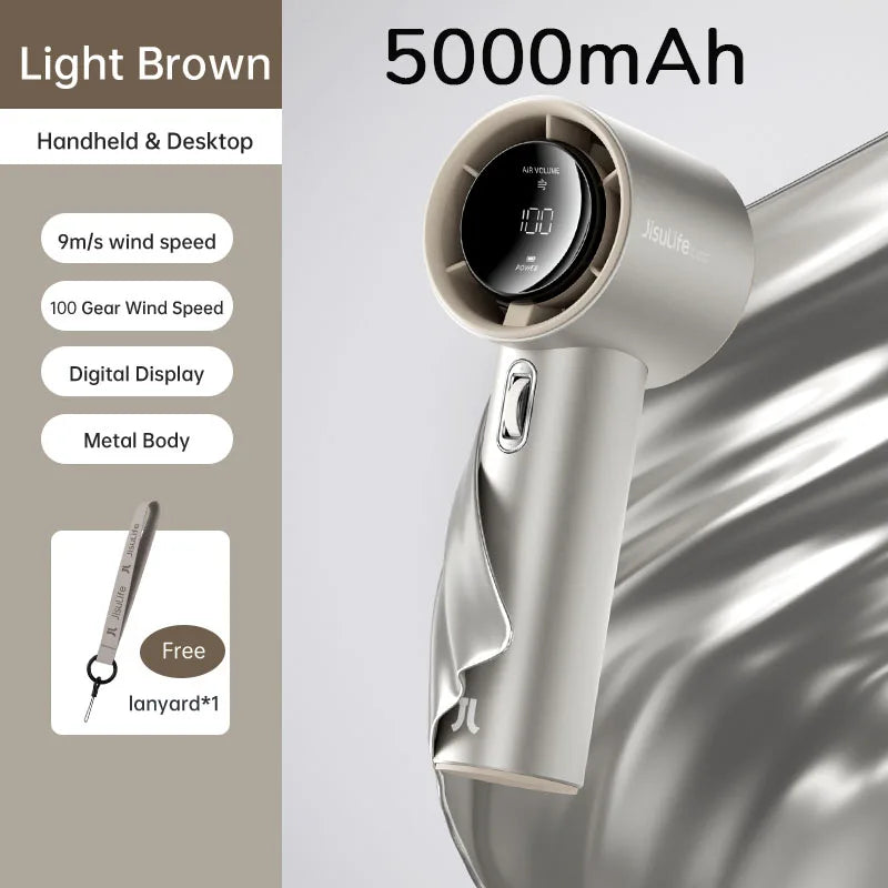 BreezeBuddy Mini Handheld Fan | Rechargeable & Ultra-Portable with 100 Speed Settings