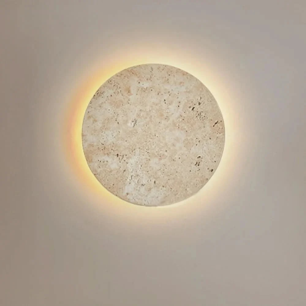 Luminous Stone – Amber Glow LED Wall Fixture