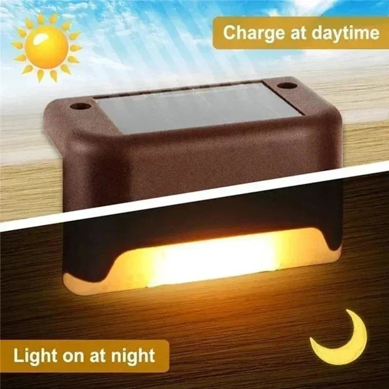 Illuminating Solar Step Lights Set – 8 Pack for Outdoor Safety
