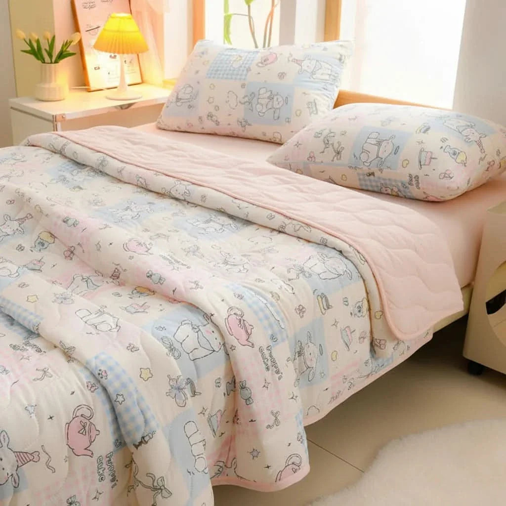SerenityBloom – Lightweight Floral Summer Blanket for Comfort