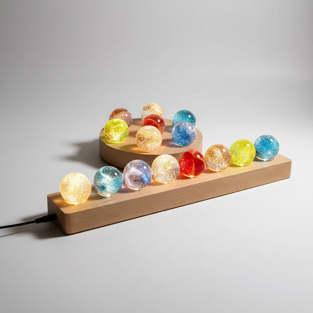 Crystal Ball Light Set with Seven Pieces - Aurasphere
