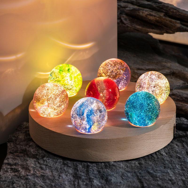 Crystal Ball Light Set with Seven Pieces - Aurasphere