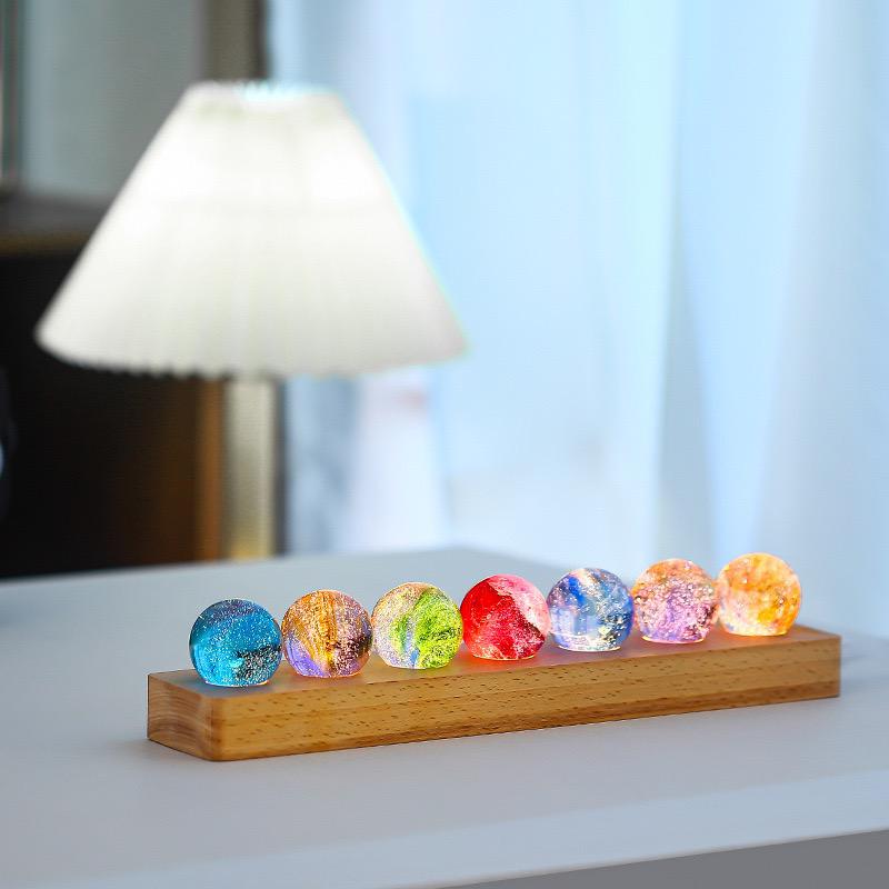 Crystal Ball Light Set with Seven Pieces - Aurasphere