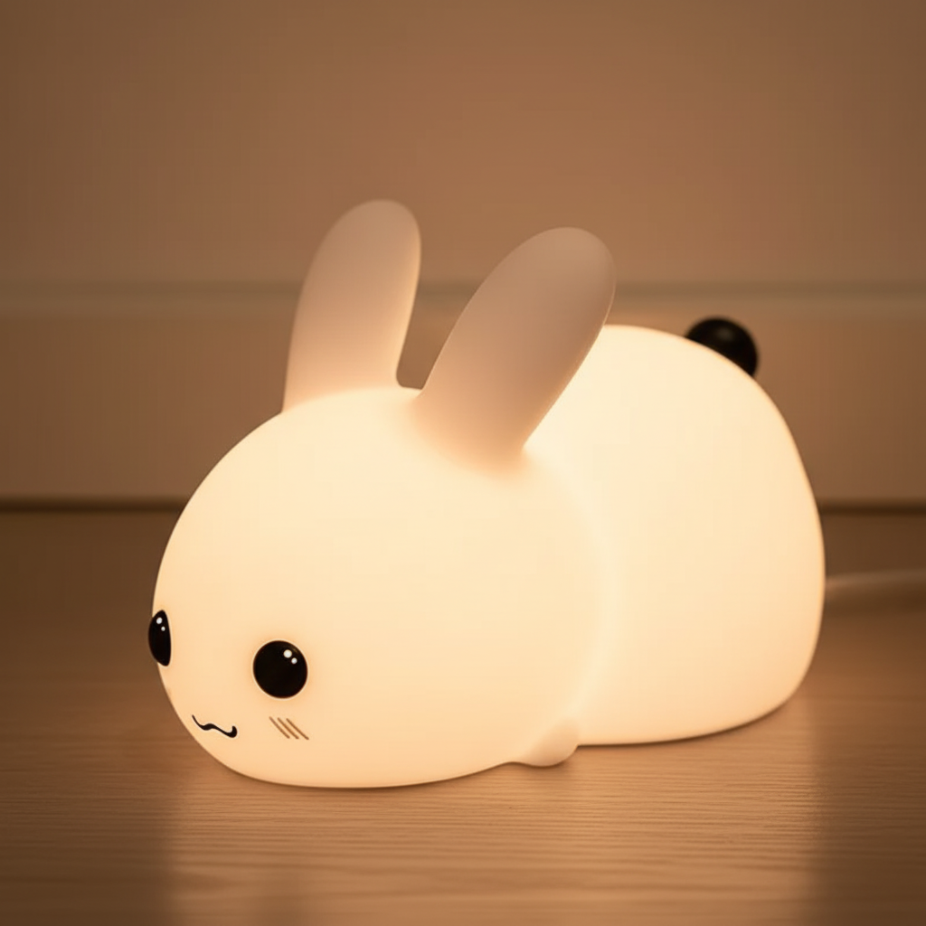 Soft Silicone Bunny Night Lamp - Cuddle Companion