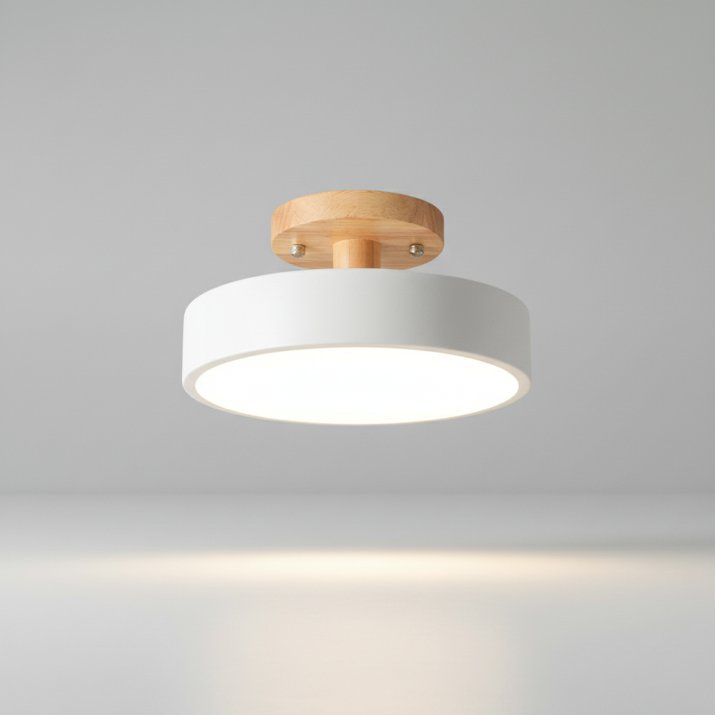 Round Light Fixture in Scandinavian Minimalist Design