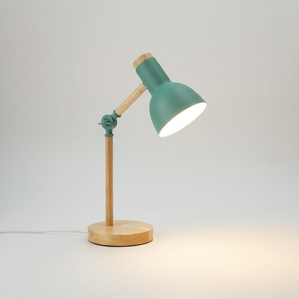 Wood and Metal Scandinavian Style Table Lamp
