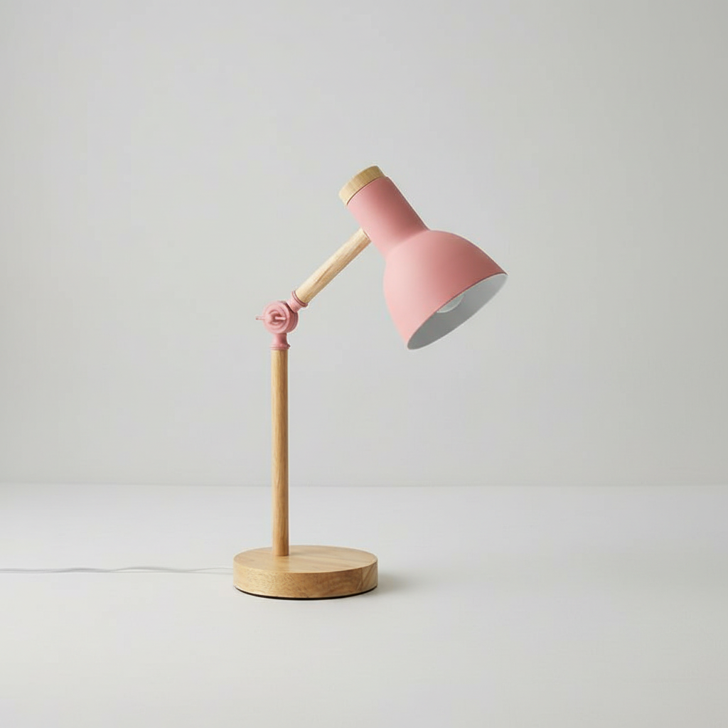 Wood and Metal Scandinavian Style Table Lamp
