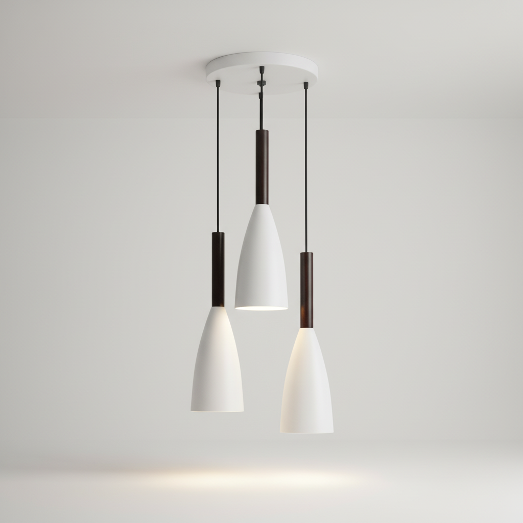 Triple Pendant Light in Scandinavian Design