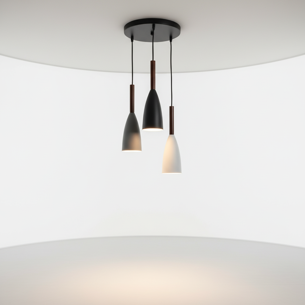 Triple Pendant Light in Scandinavian Design
