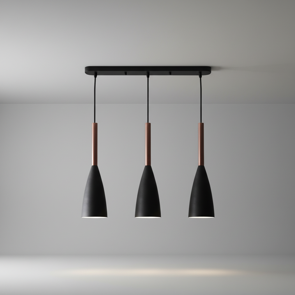 Triple Pendant Light in Scandinavian Design