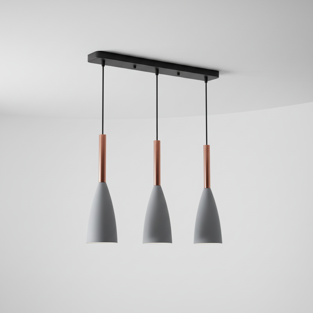 Triple Pendant Light in Scandinavian Design