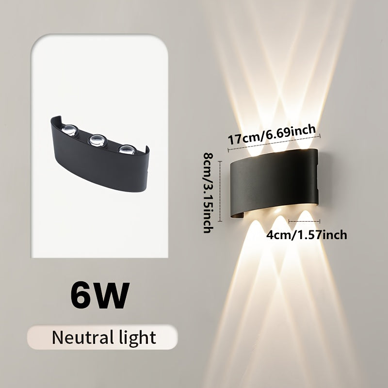 Elegant Dual Beam Outdoor Wall Light | Waterproof Design for Versatile Use