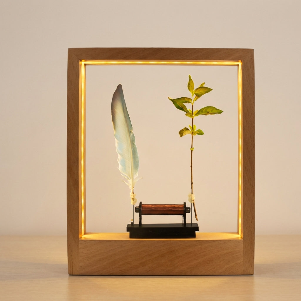 Feather Lamp with Slow Motion Effect