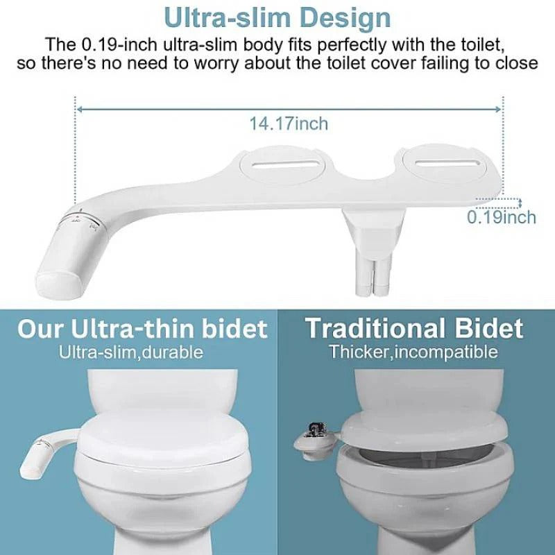 EcoWash Pro | Bidet Attachment with Custom Water Pressure & Self-Cleaning Nozzle