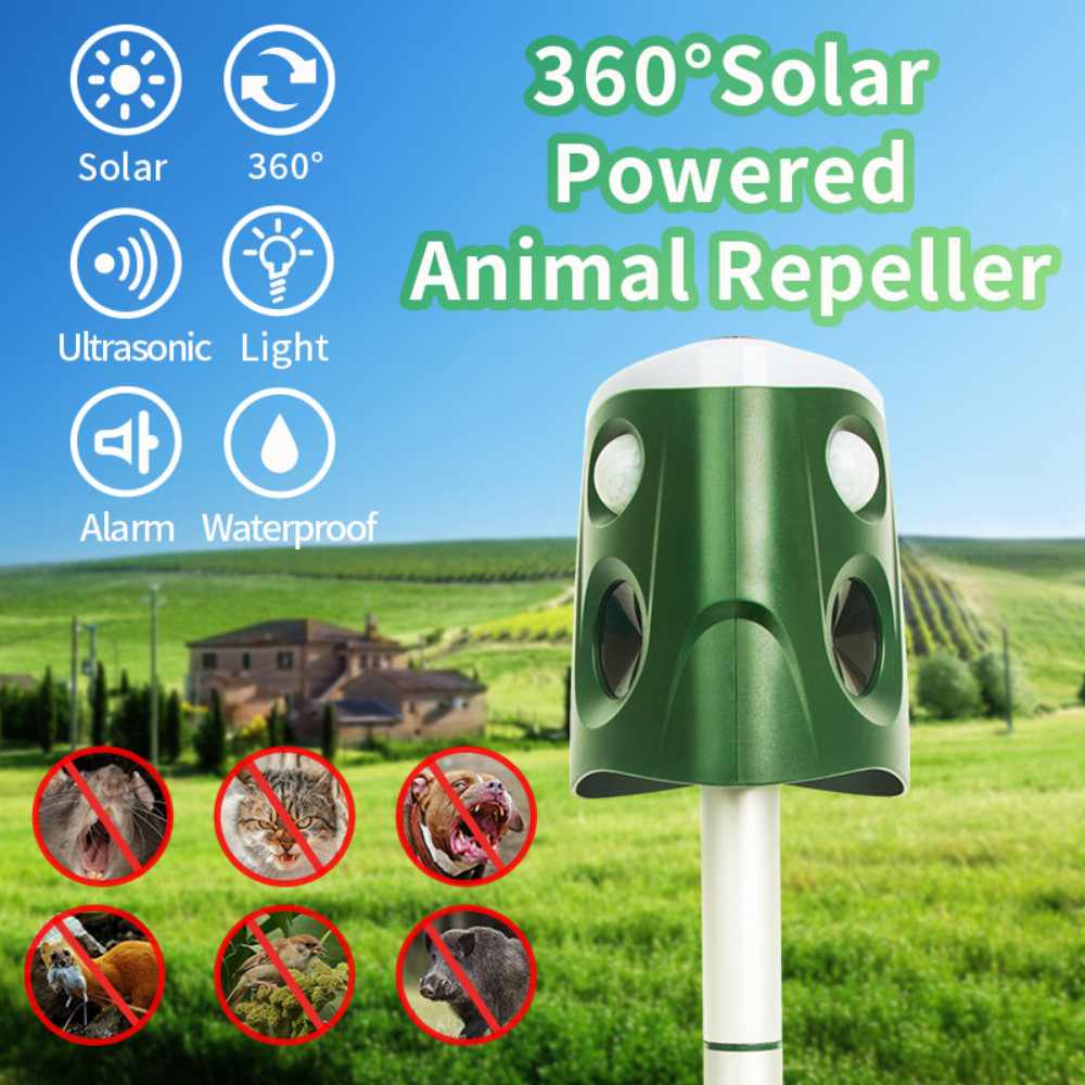 All-Around Animal Deterrent: 3-in-1 Ultrasonic Solution