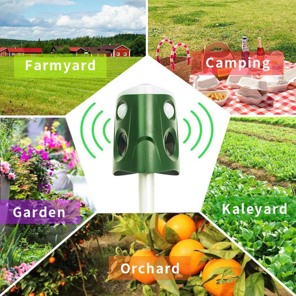All-Around Animal Deterrent: 3-in-1 Ultrasonic Solution