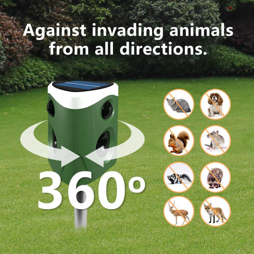 All-Around Animal Deterrent: 3-in-1 Ultrasonic Solution