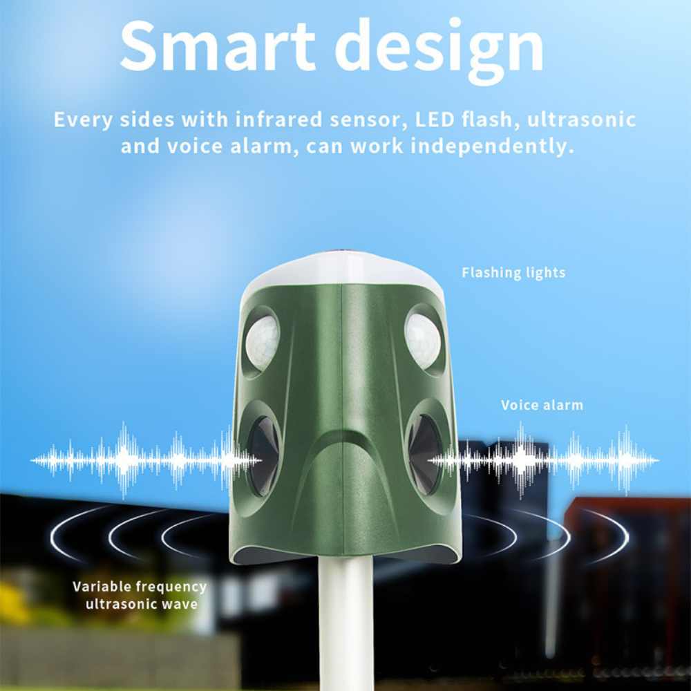 All-Around Animal Deterrent: 3-in-1 Ultrasonic Solution