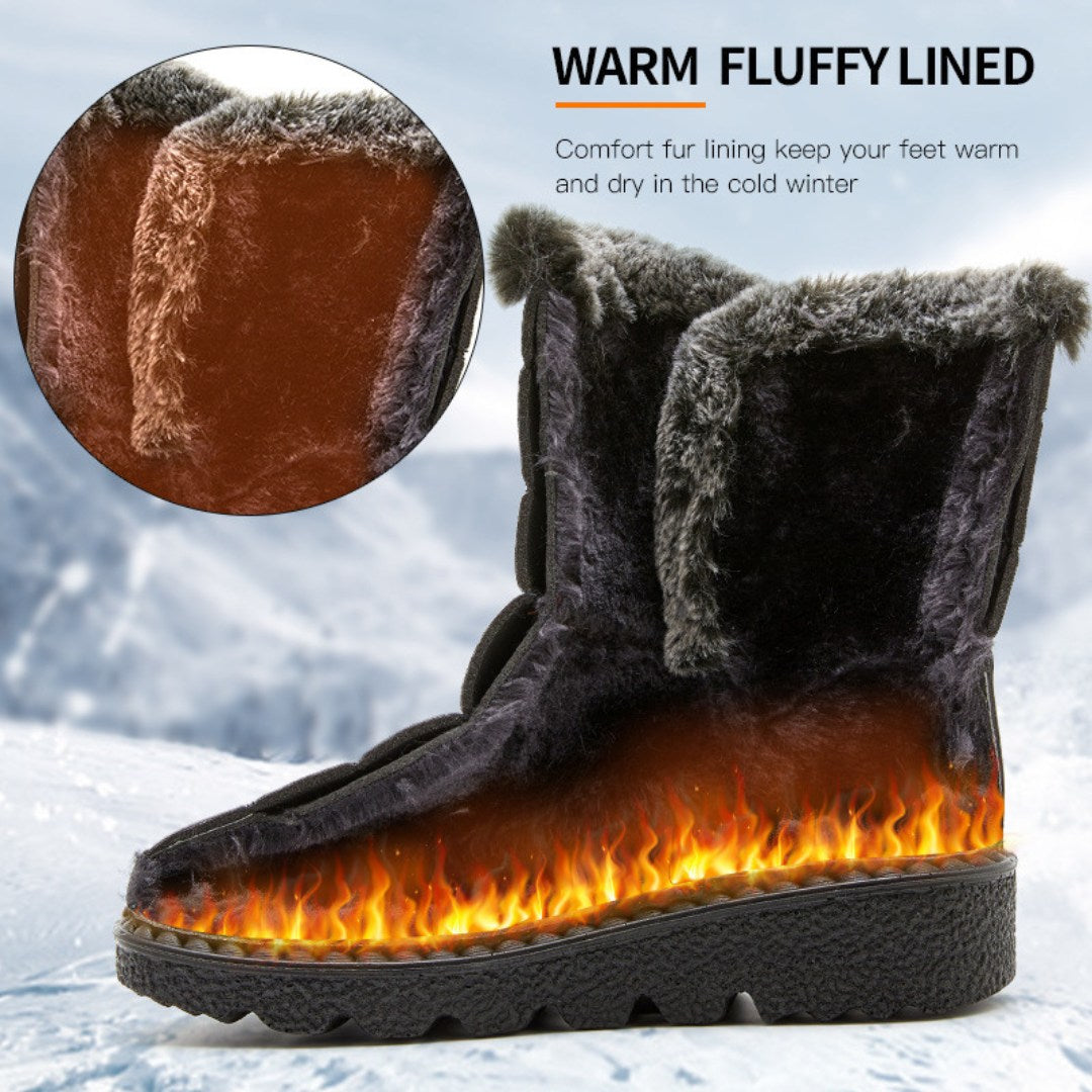 Stylish Waterproof Winter Boots with Heel for Women