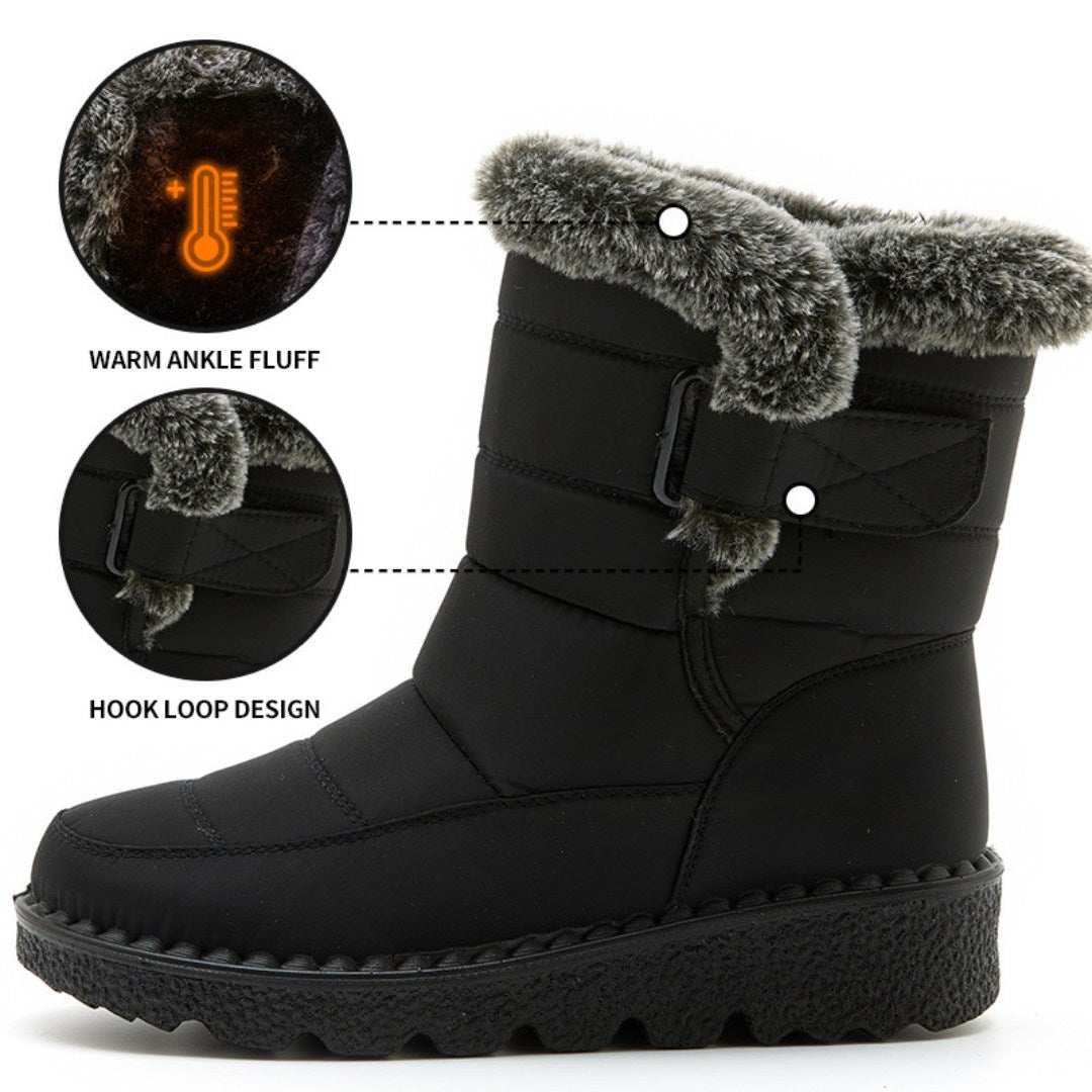 Stylish Waterproof Winter Boots with Heel for Women