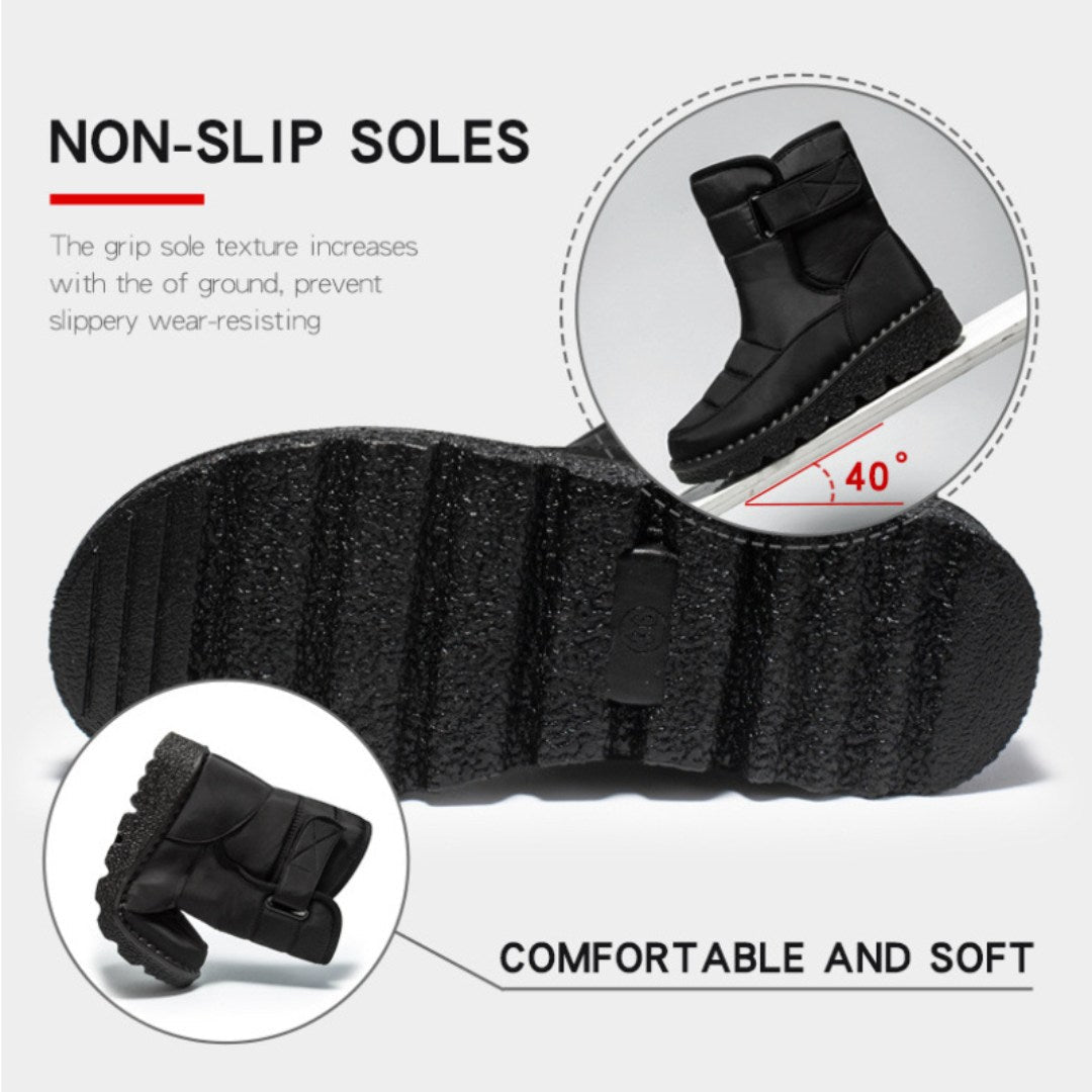Stylish Waterproof Winter Boots with Heel for Women