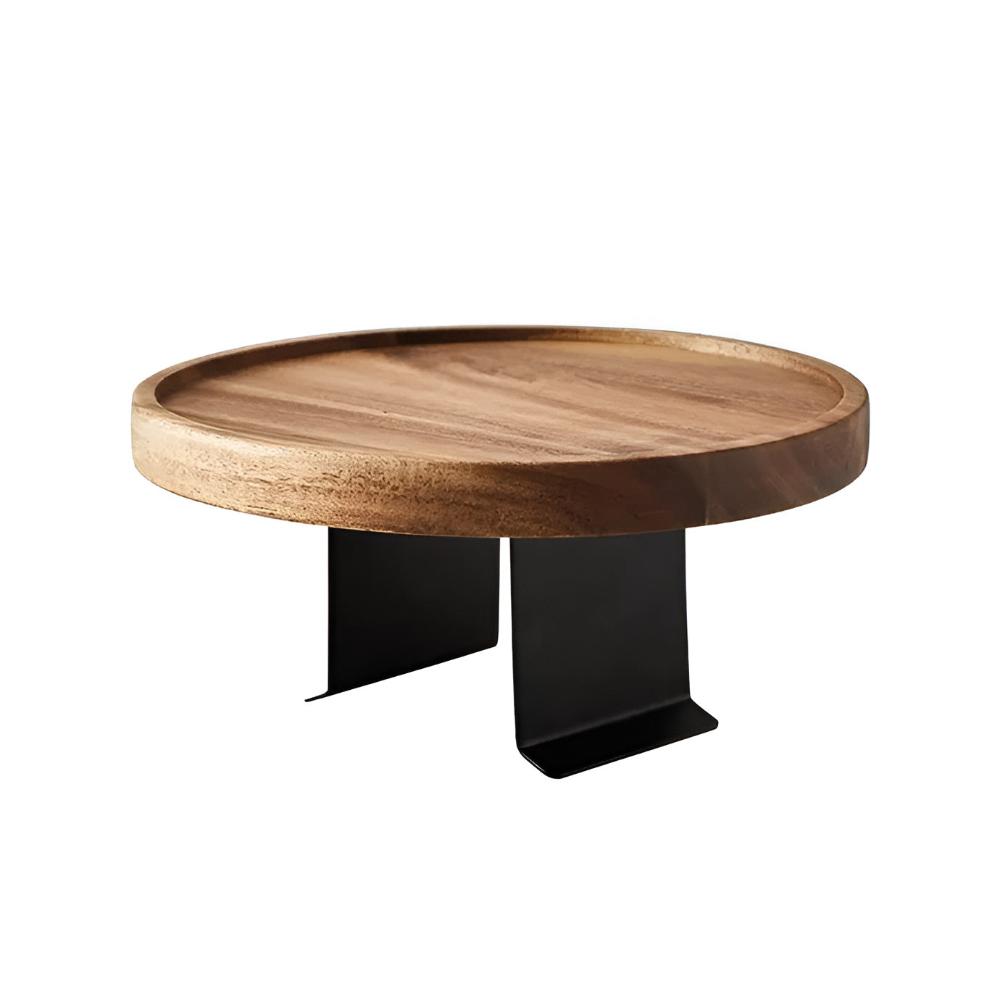 Clip-On Armrest Tray Table in Stylish Walnut Finish