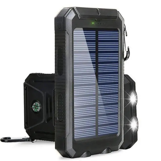 EcoSmart Solar Battery Charger with 20000mAh Power & LED Light